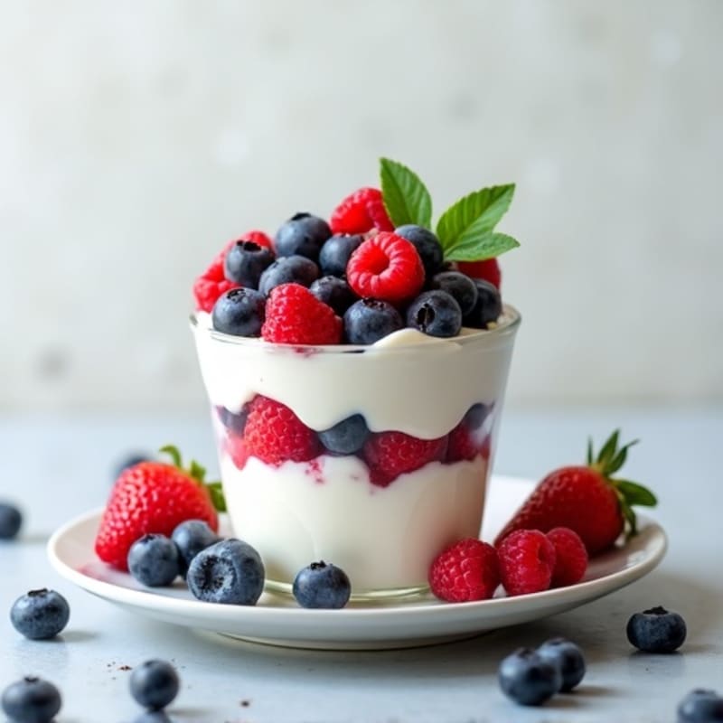 Creamy Greek Yogurt Protein Parfait with Berries