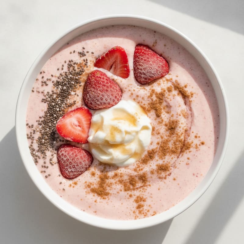 Strawberry Oat Milk Smoothie