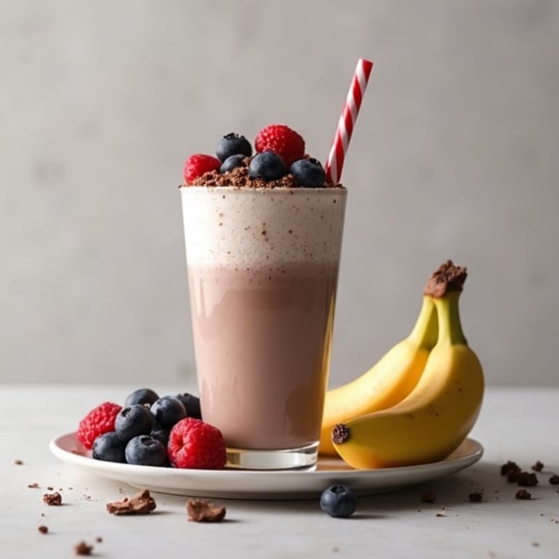 High-Protein Chocolate Berry Shake