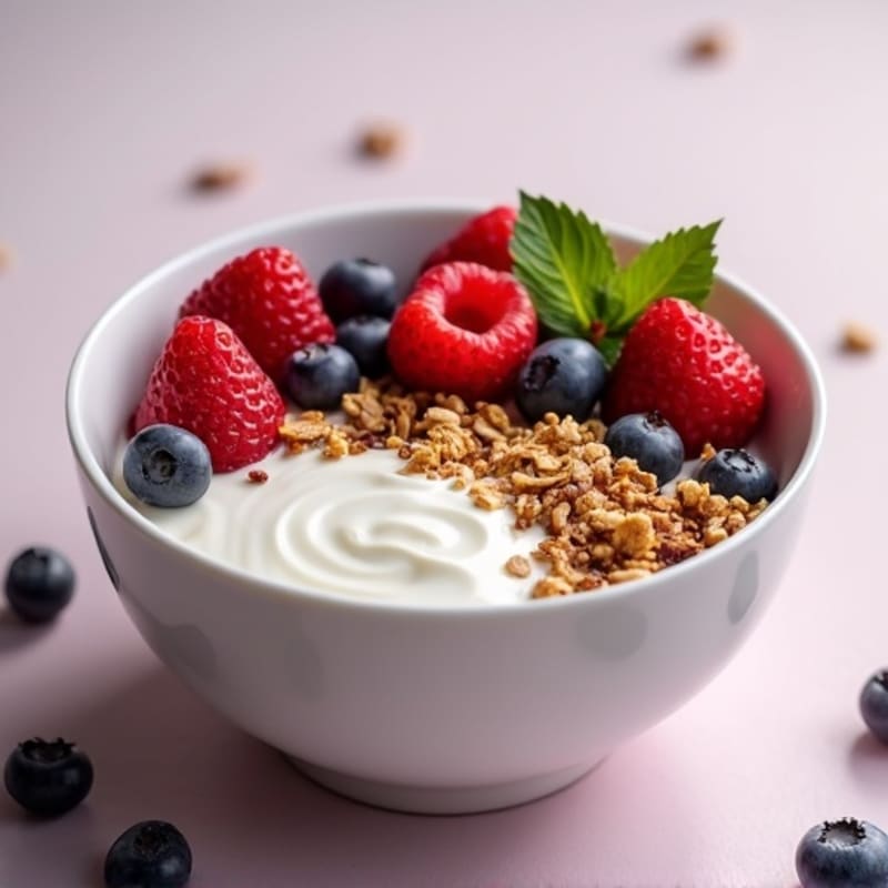 Creamy Greek Yogurt Protein Bowl with Mixed Berries
