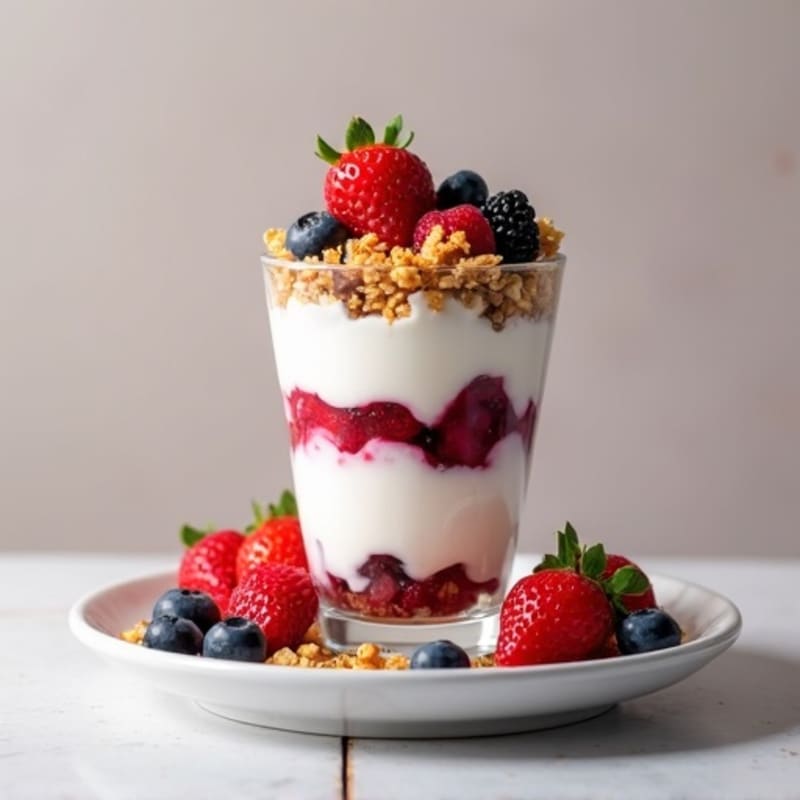 Creamy Greek Yogurt Protein Parfait with Berries