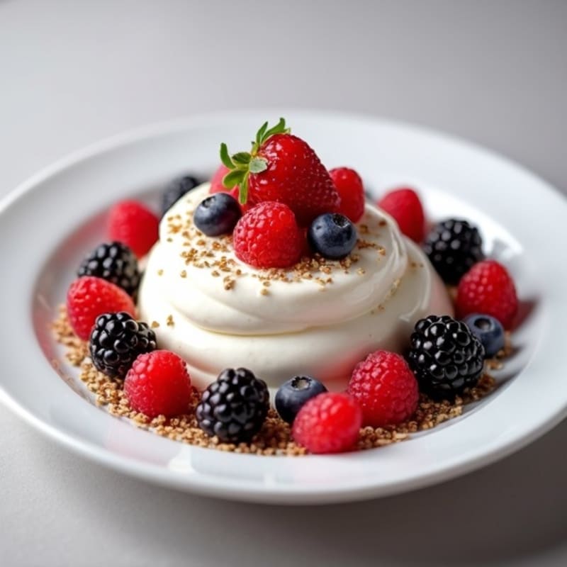 Silky Greek Yogurt Protein Mousse with Berries