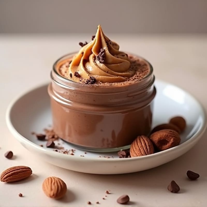 Silky Chocolate Protein Pudding with Almond Butter Swirl