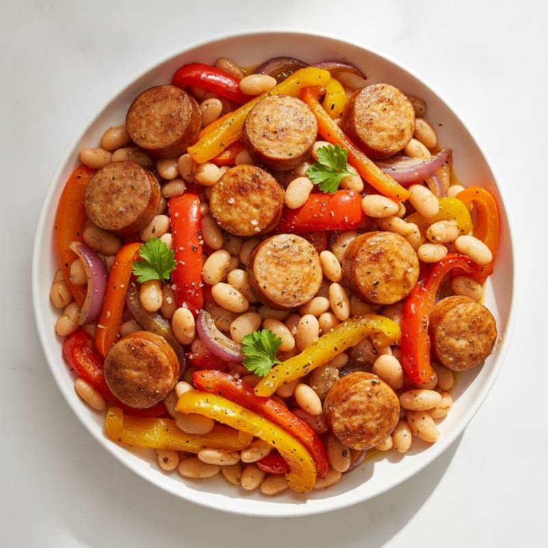Sheet Pan Sausage and Peppers