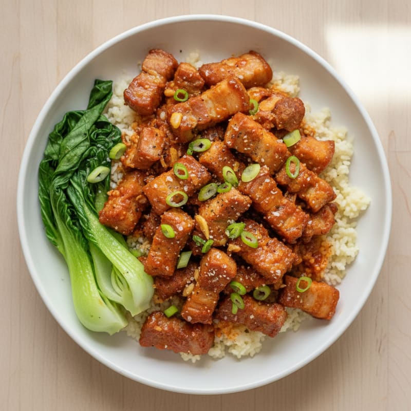 Spicy Gochujang Pork Belly Bowl