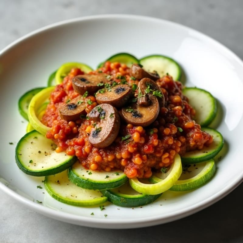 Hearty Mushroom Ragu with Zucchini Noodles