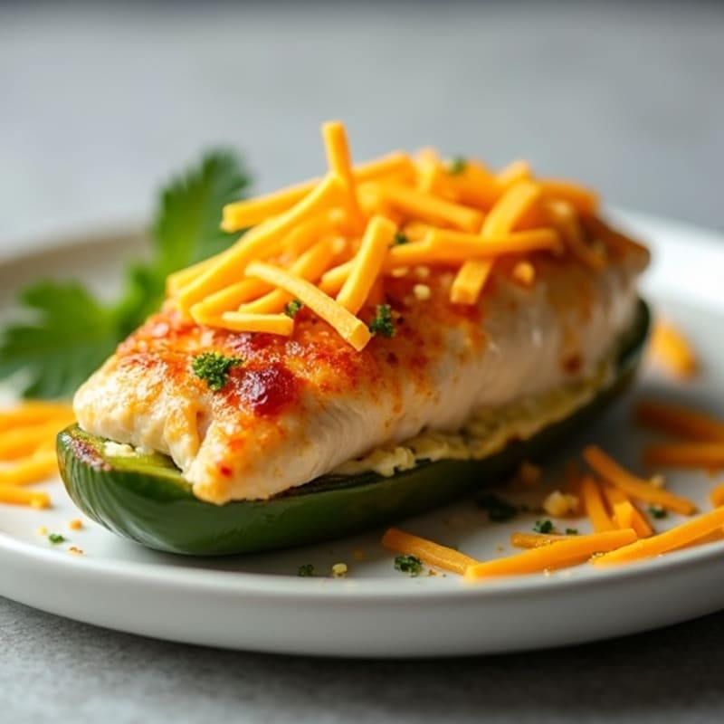 Spicy Baked Jalapeño Poppers with Creamy Chicken