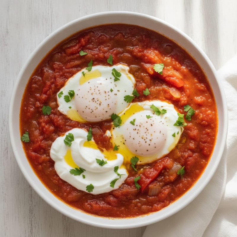 Spiced Tomato and Poached Egg Shakshuka