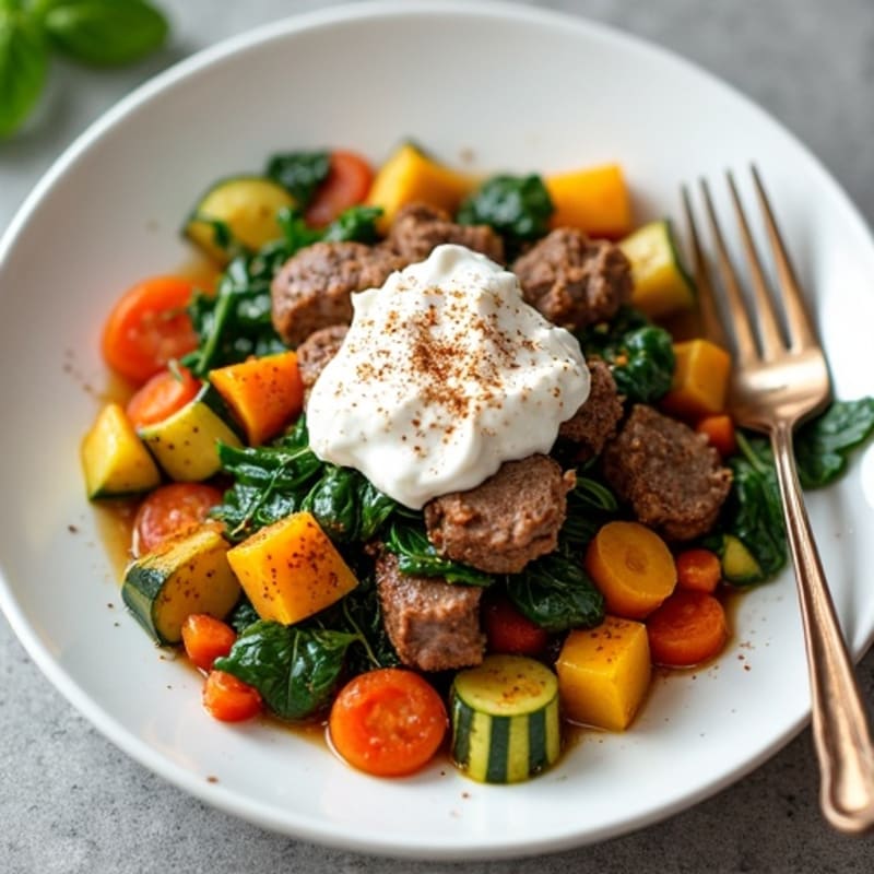Warmly Spiced Lamb with Apricots and Tender Vegetables