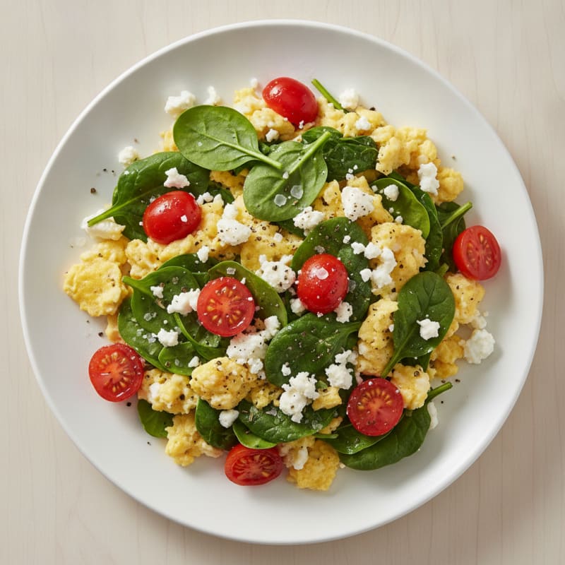 Mediterranean Veggie Egg Scramble