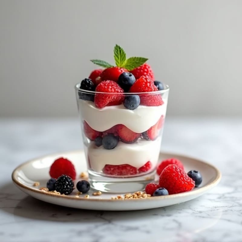 Creamy Greek Yogurt Protein Parfait with Mixed Berries