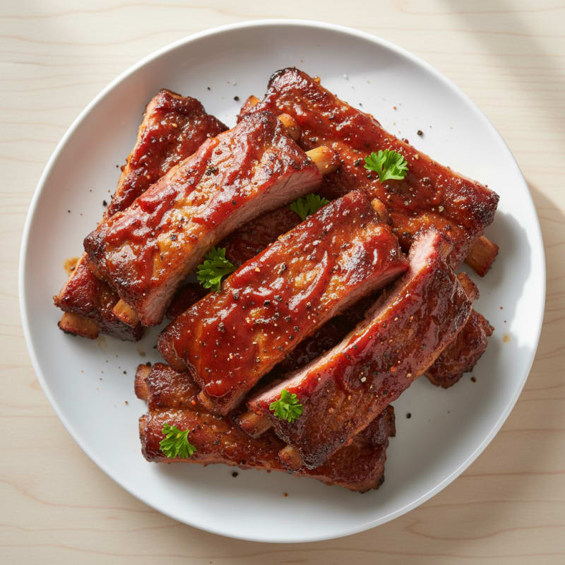 Smoked BBQ Ribs with Tangy Glaze