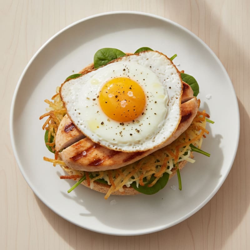 Chicken, Egg, and Hash Brown Muffin