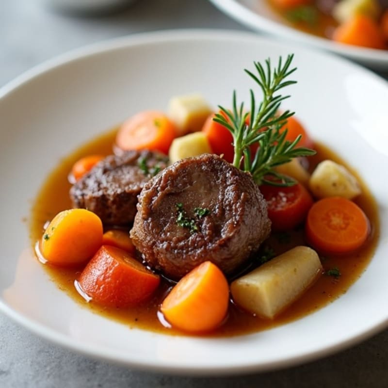 Slow-Cooked Tender Lamb Shank Stew with Root Vegetables