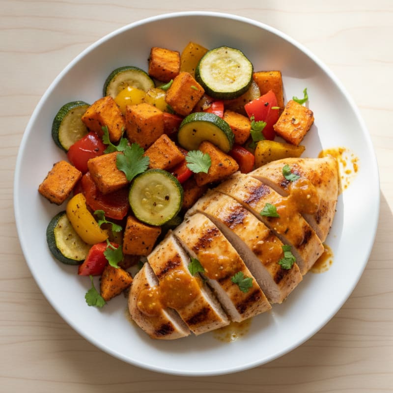 Chili-Lime Chicken with Roasted Vegetables