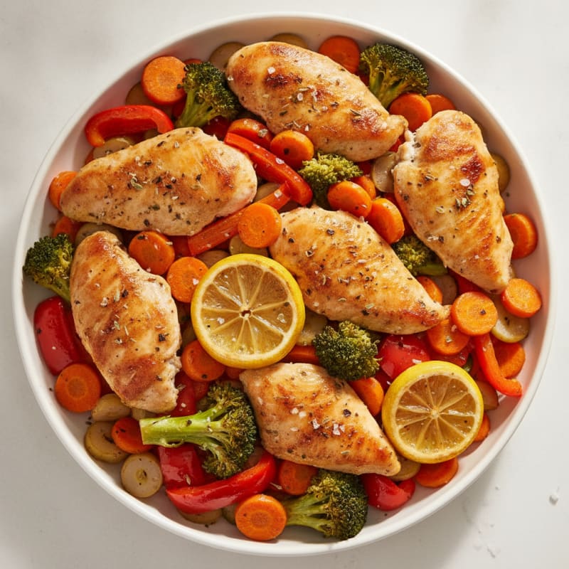 Lemon Herb Roasted Chicken and Vegetables