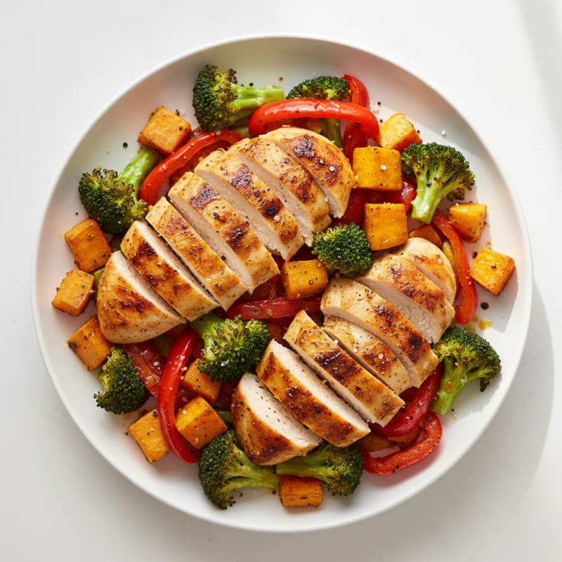 Golden Roasted Chicken and Veggie Prep