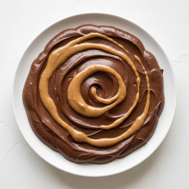 Silky Chocolate Protein Pudding with Almond Butter Swirl