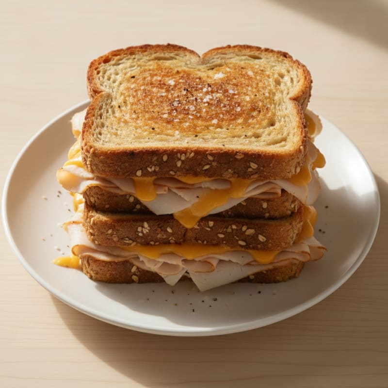 Triple-Decker Grilled Cheese Sandwich