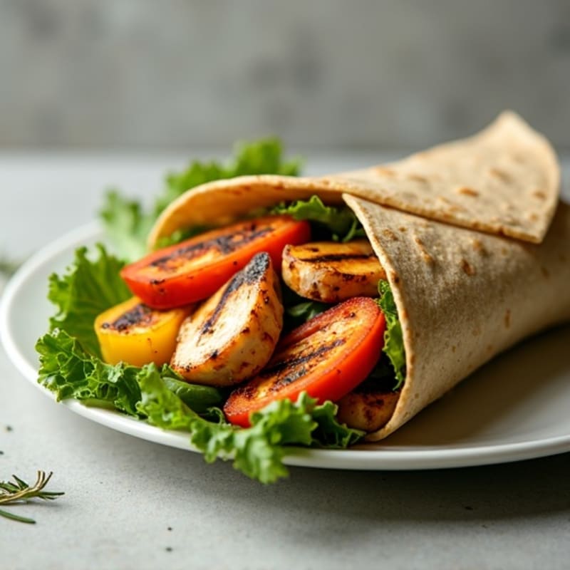 Herb-Grilled Chicken and Crispy Veggie Wrap