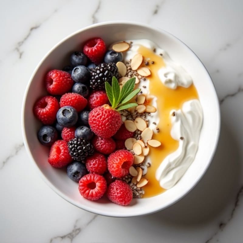 Creamy Greek Yogurt Power Bowl with Honey-Drizzled Berries