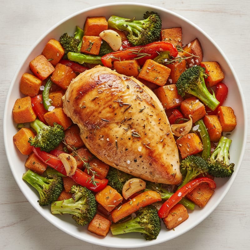 Herb-Roasted Chicken with Roasted Vegetables
