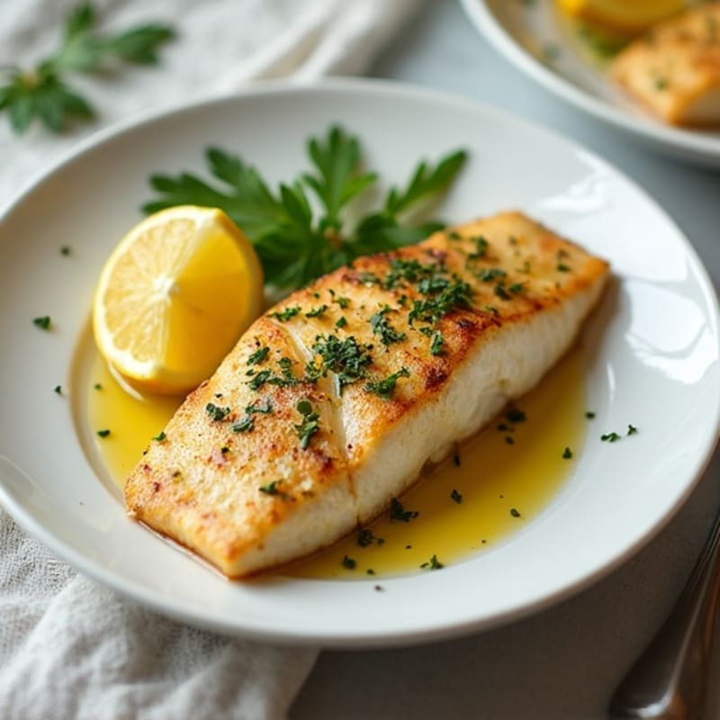 Lemon Herb Pan Seared Tilapia with Garlic Butter Sauce