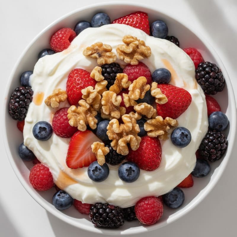 Creamy Greek Yogurt Protein Parfait with Mixed Berries