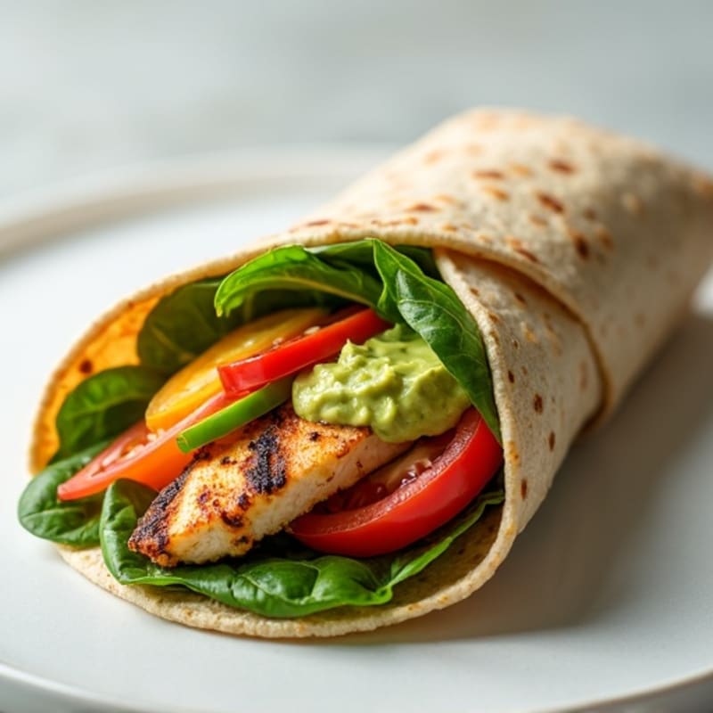Grilled Chicken and Fresh Veggie Wrap