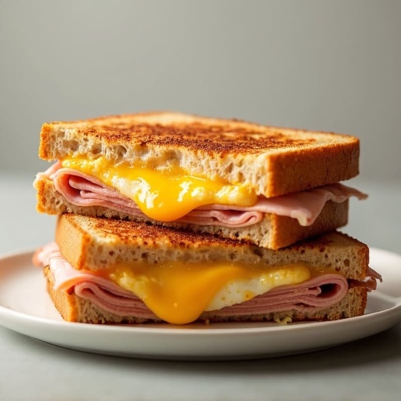 Ham and Swiss Crispy Golden Whole Grain Melt