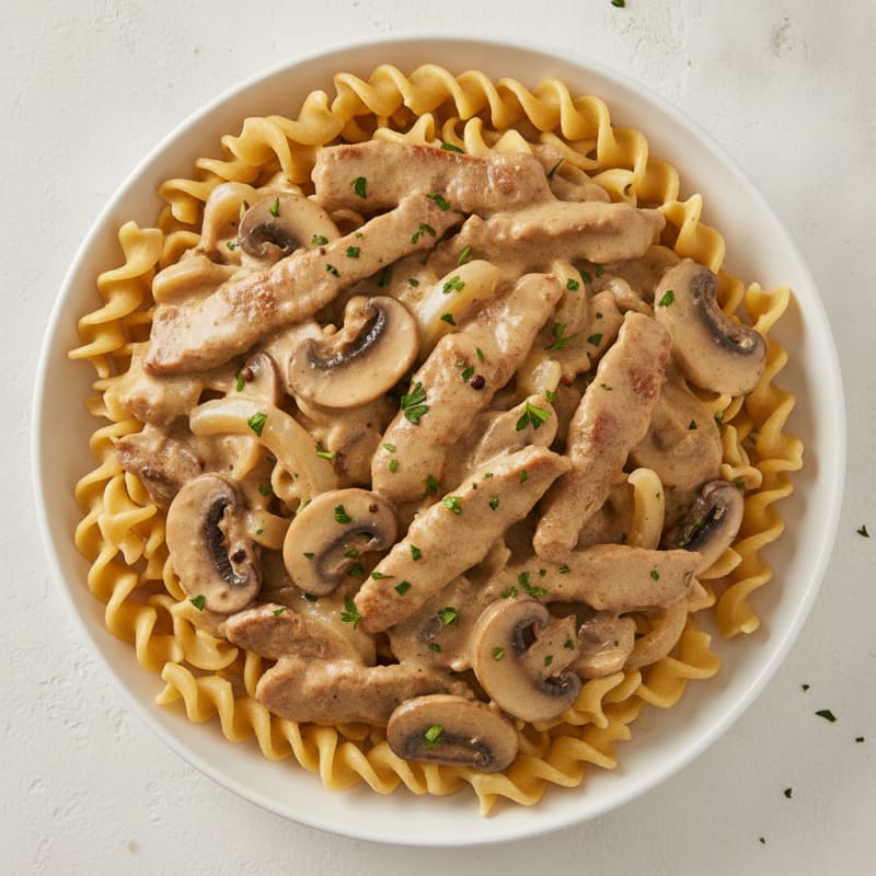 Beef Stroganoff with Egg Noodles