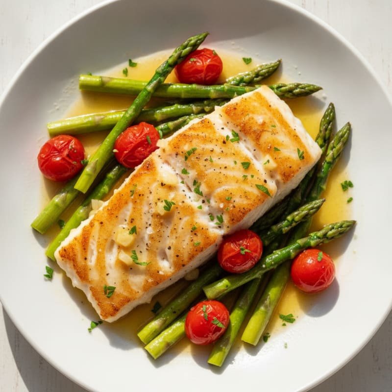 Pan-Seared Cod with Lemon-Herb Sauce
