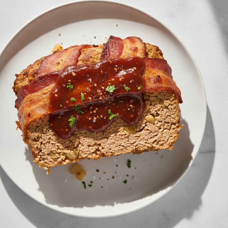 BBQ Bacon-Wrapped Meatloaf with Glaze