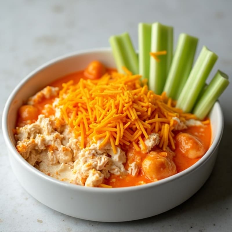 Healthy Baked Buffalo Chicken Dip