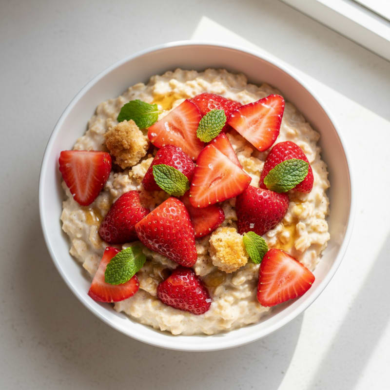 Strawberry Shortcake Overnight Oats
