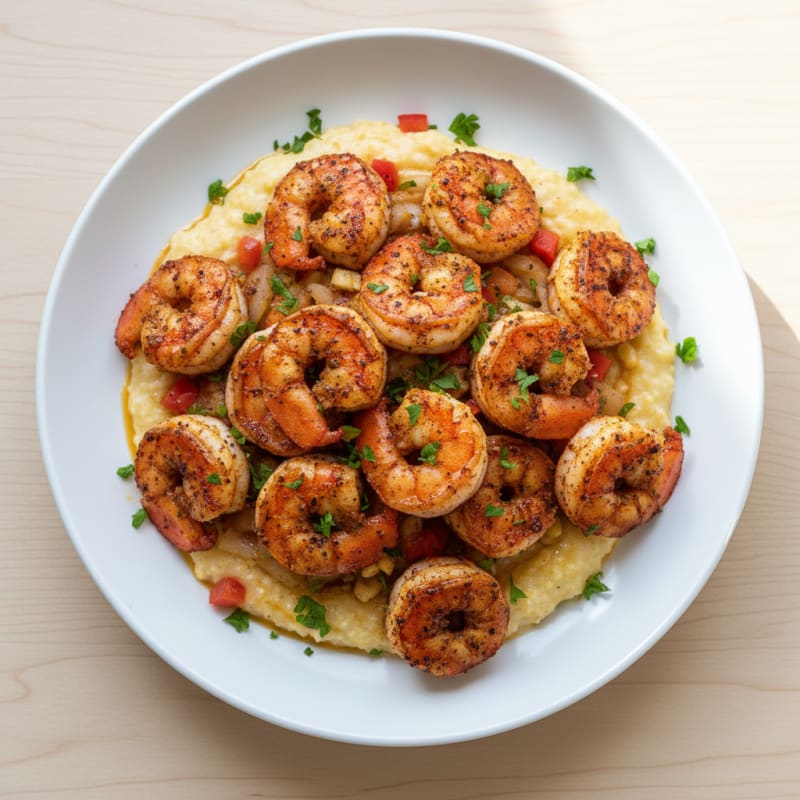 Cajun Shrimp with Creamy Grits