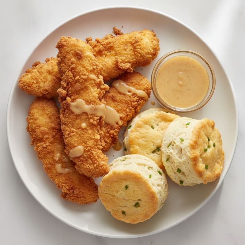 Buttermilk Fried Chicken and Fluffy Biscuits