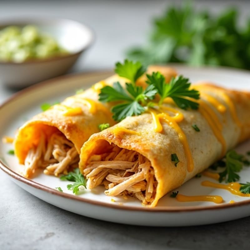 Salsa Verde Shredded Chicken Enchiladas