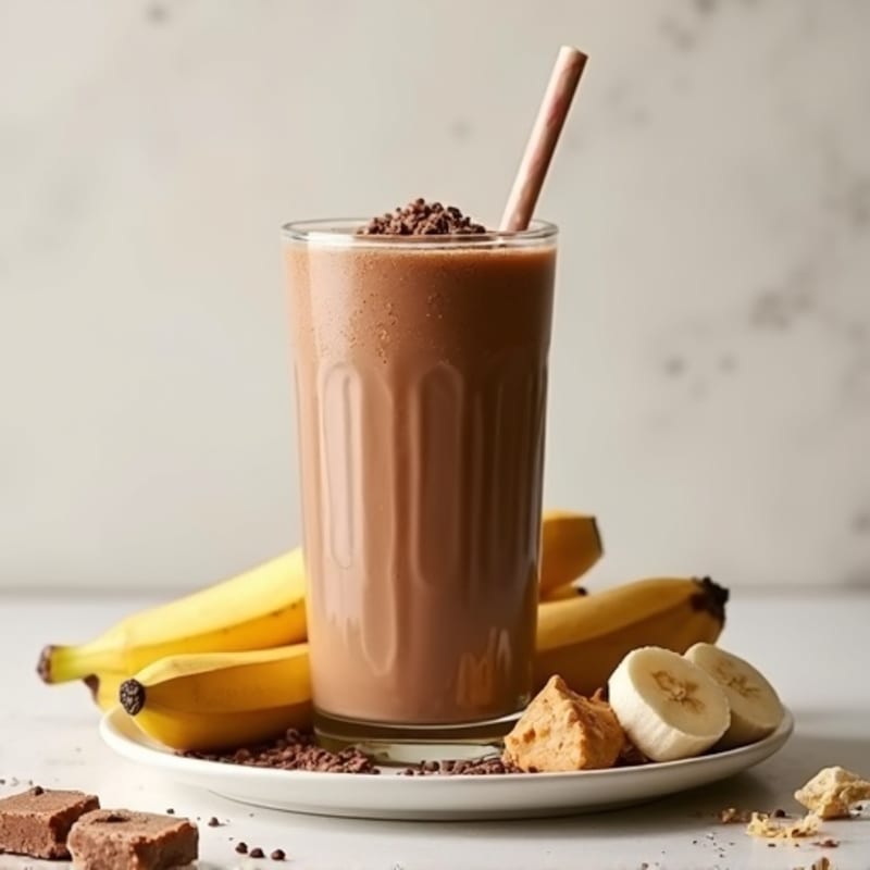 Creamy Chocolate Peanut Butter Protein Smoothie