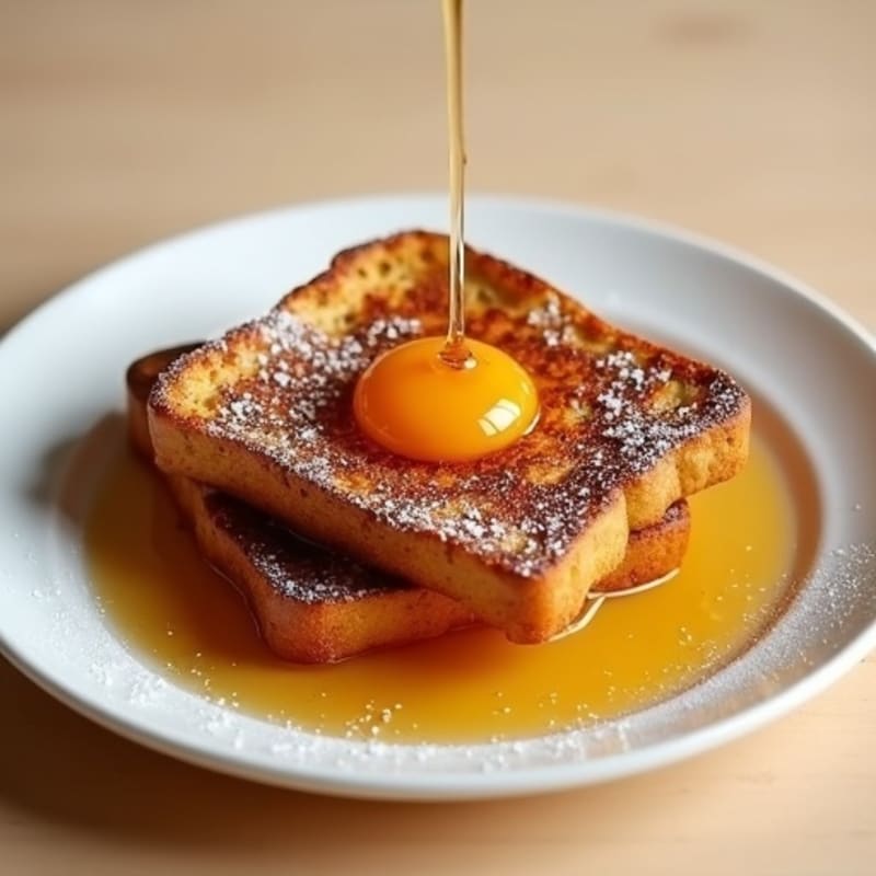 Protein-Packed Vanilla-Cinnamon French Toast with Raw Honey Drizzle