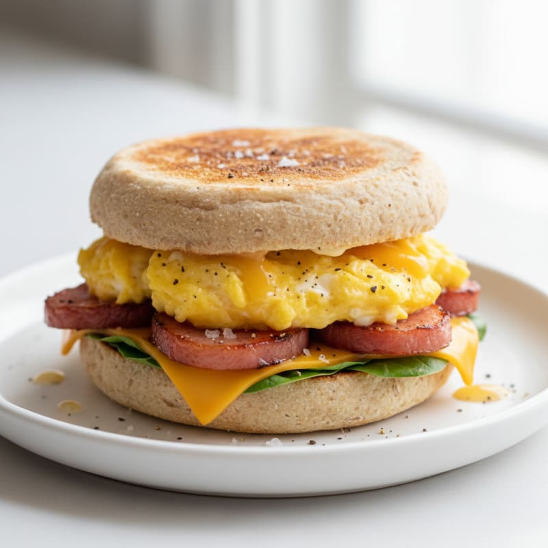 Classic English Muffin Breakfast Sandwich