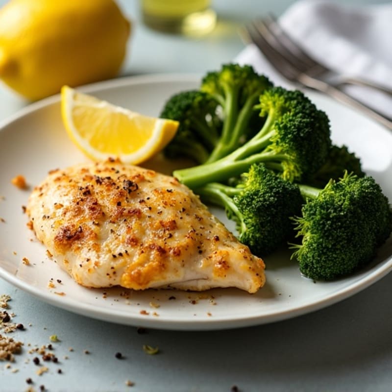 Crispy Lemon Garlic Sheet Pan Chicken with Roasted Broccoli