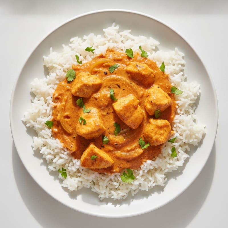 Indian Butter Chicken with Jasmine Rice