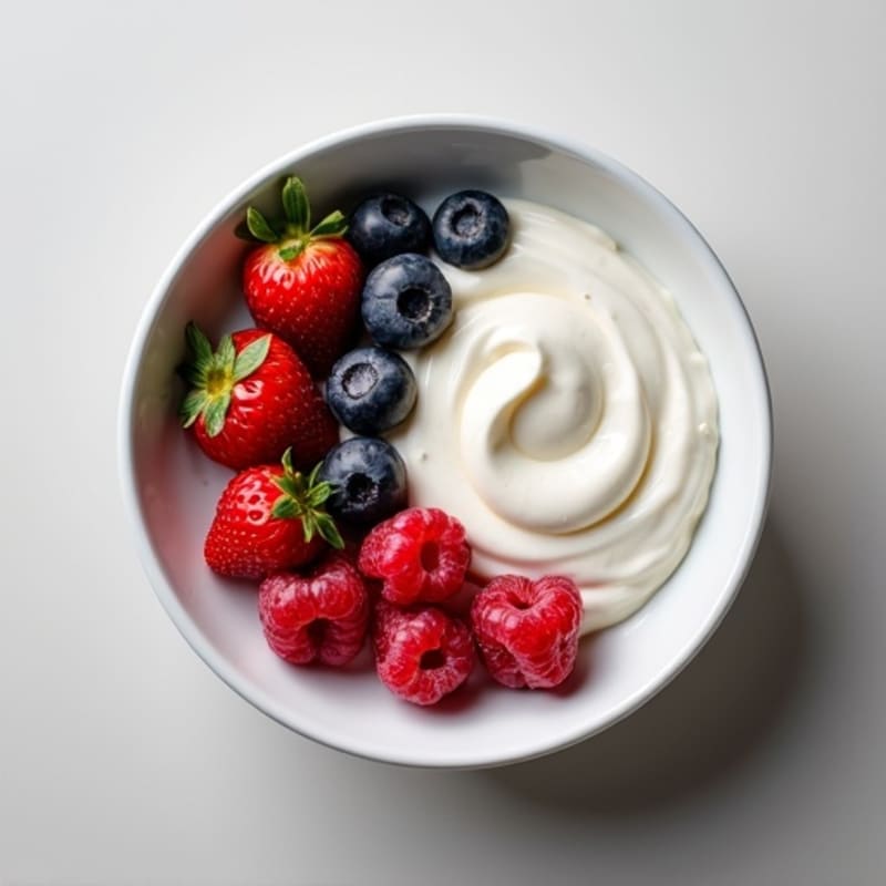 Silky Cottage Cheese and Greek Yogurt Protein Bowl with Berries