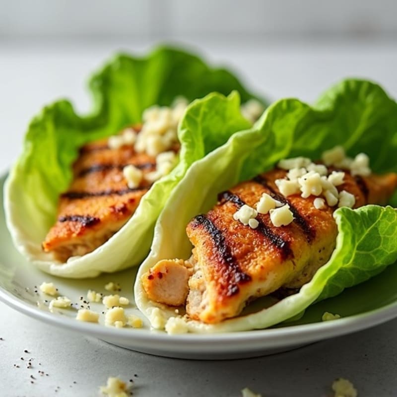 Crispy Grilled Chicken Caesar Lettuce Wrap