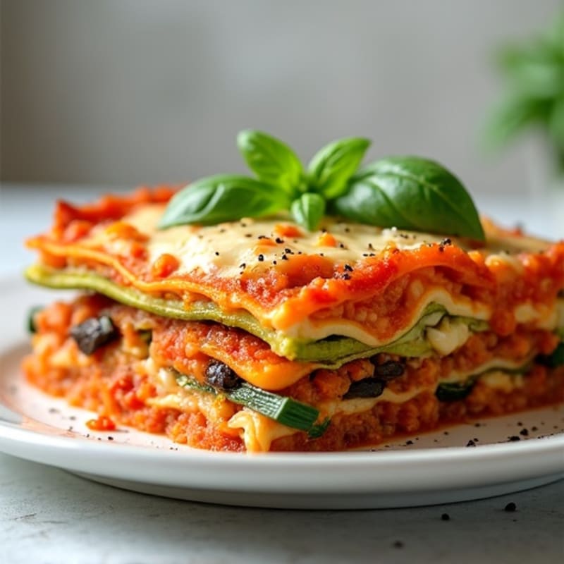 Roasted Vegetable Zucchini Lasagna