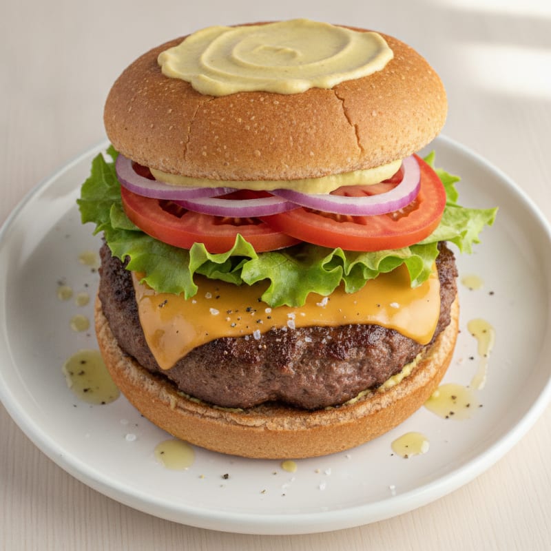 Classic Beef Burger with Toasted Bun