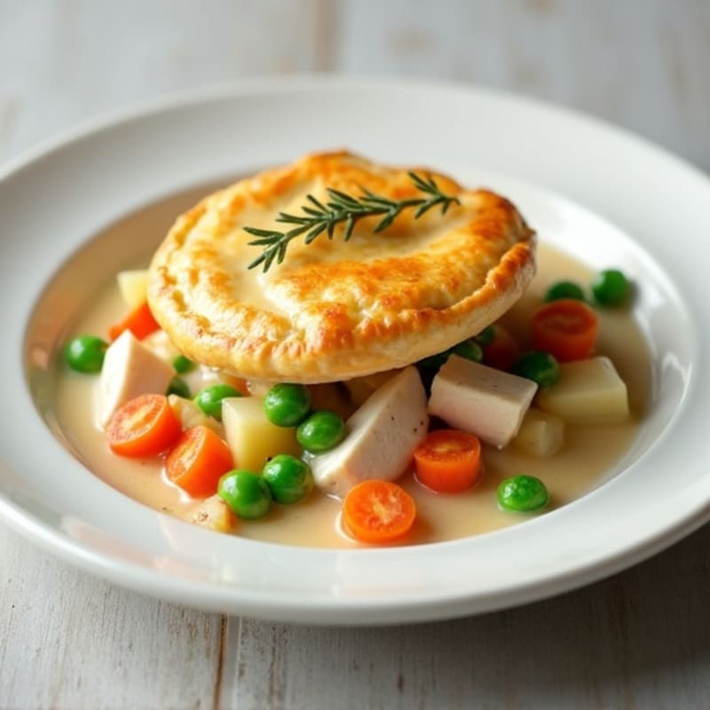 Lightened-Up Creamy Chicken Pot Pie with Root Vegetables