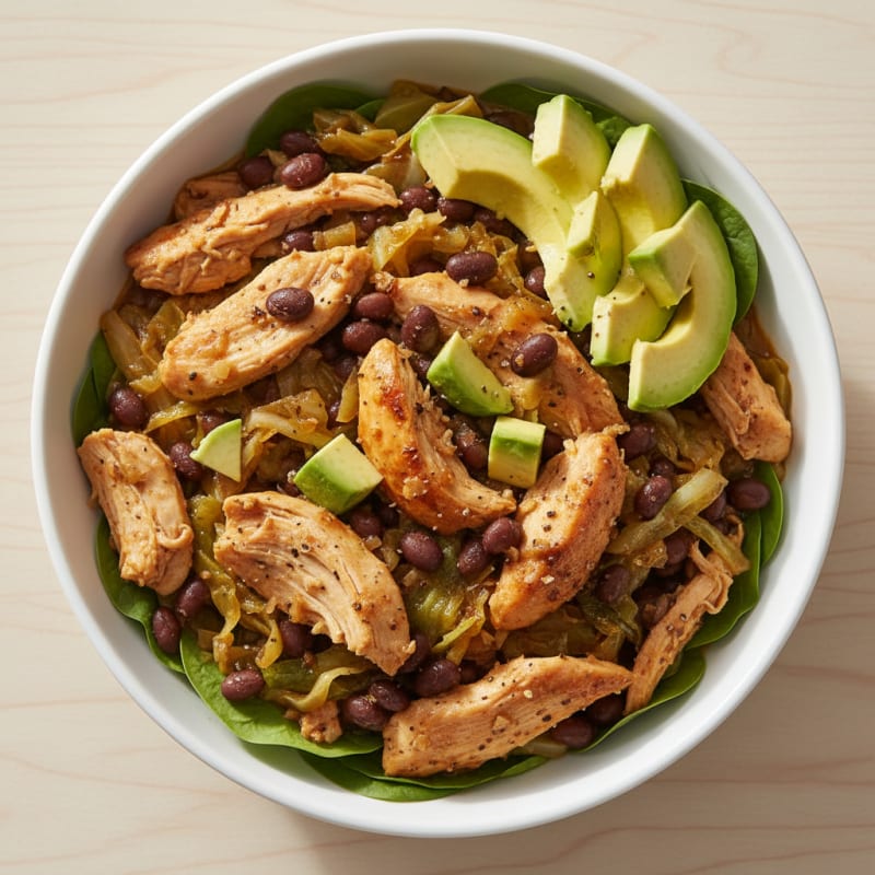 Slow Cooker Savory Chicken and Bean Stew