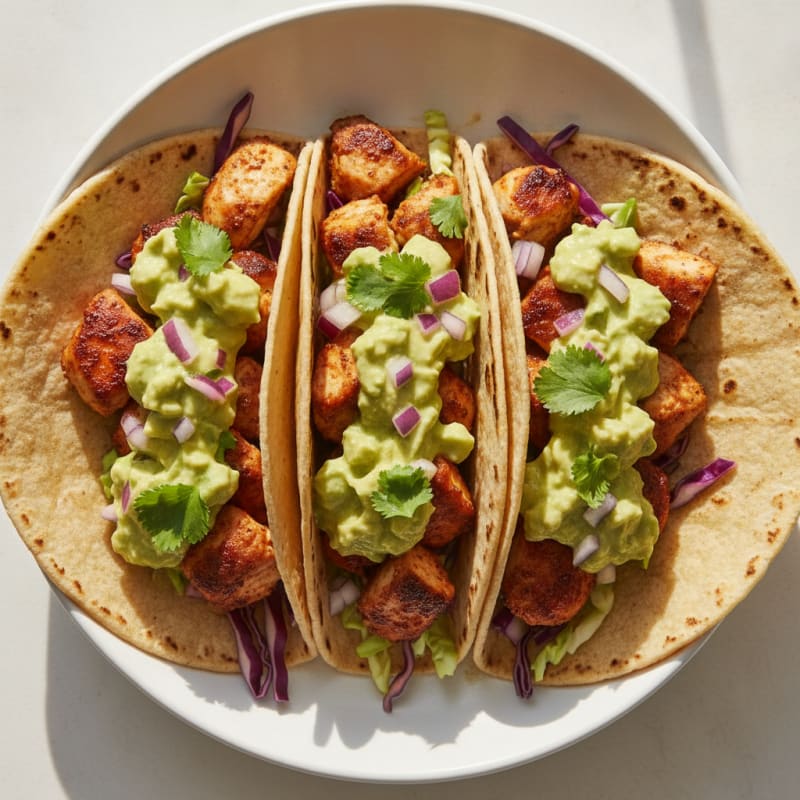 Chicken Tacos with Avocado Salsa